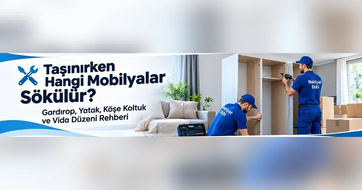 Taşınırken hangi mobilyalar sökülür: nakliyat ekibi gardırobu söküm için matkapla açıyor