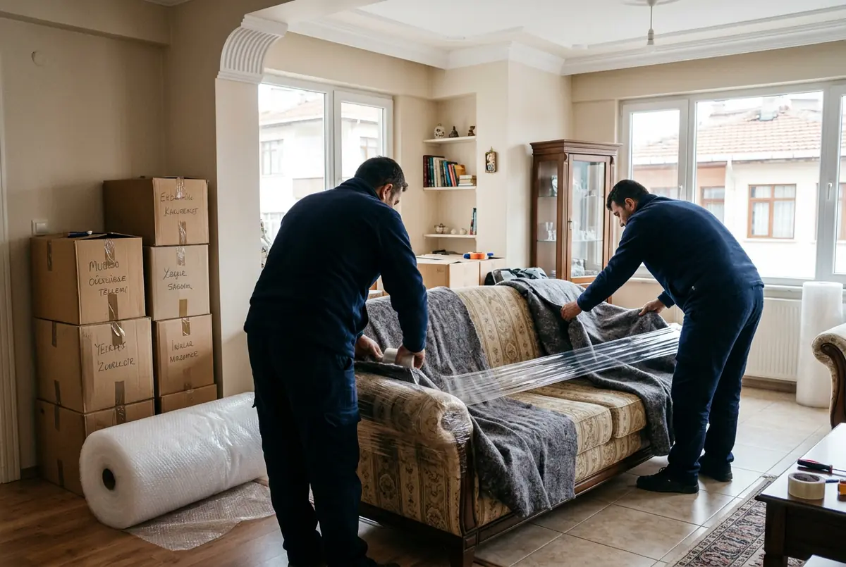 Taşınma öncesi eşyaların paketlenmesi